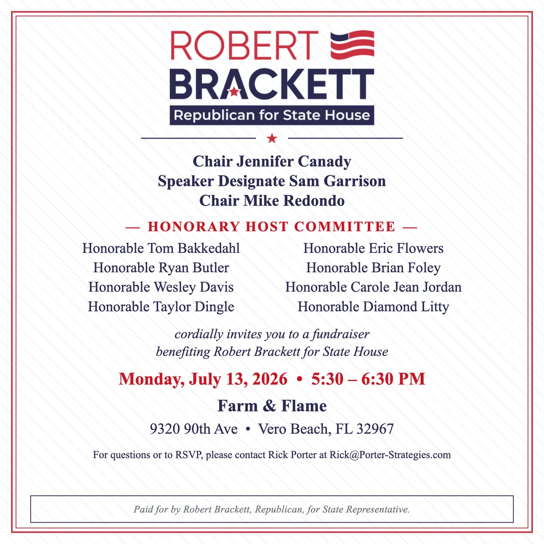 Rep. Robbie Brackett Fundraiser invitation