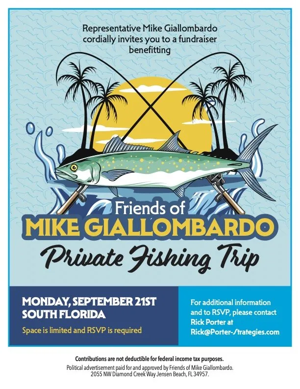 Rep. Mike Giallombardo Fishing Fundraiser invitation
