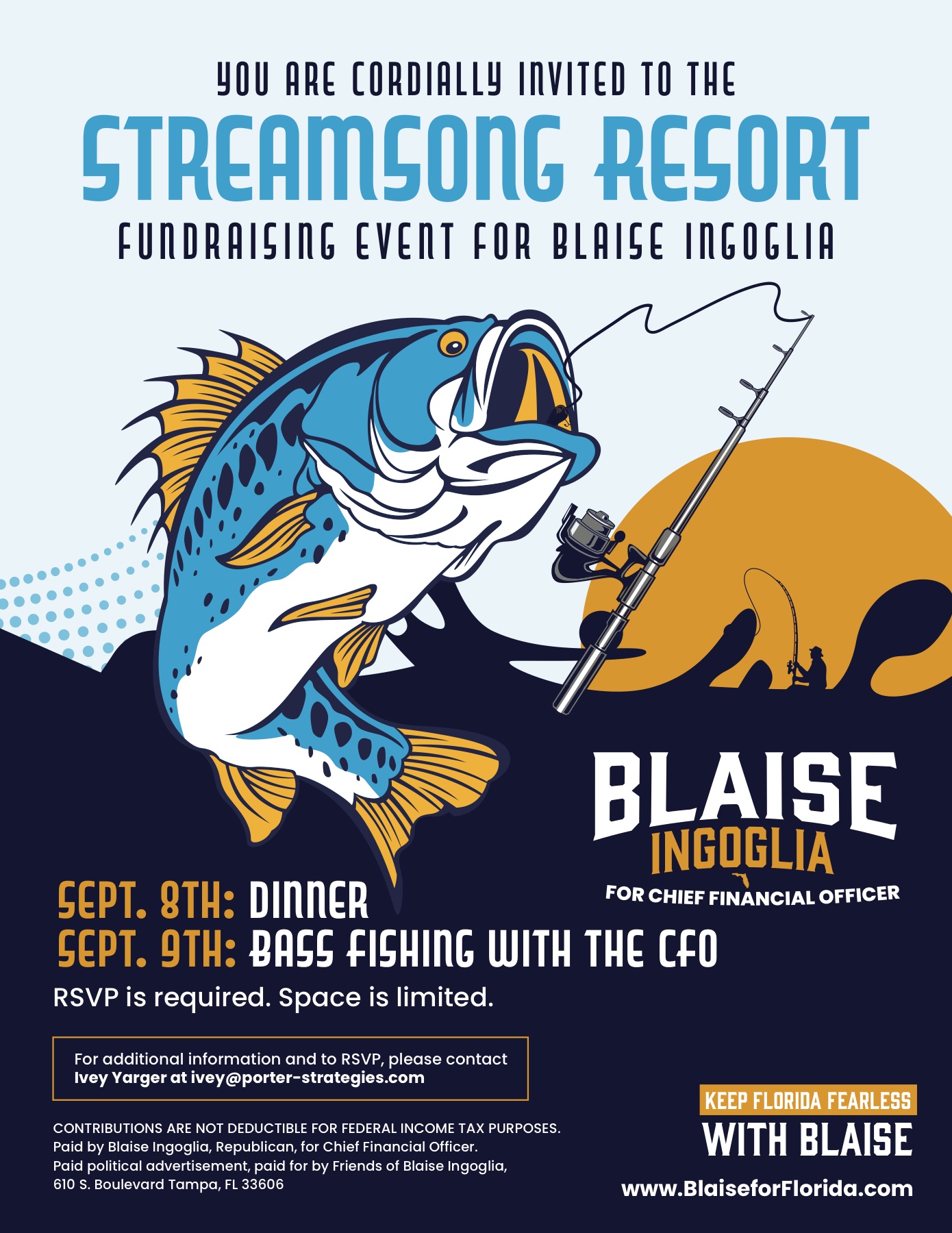 Blaise Ingoglia Streamsong Resort Fundraiser invitation