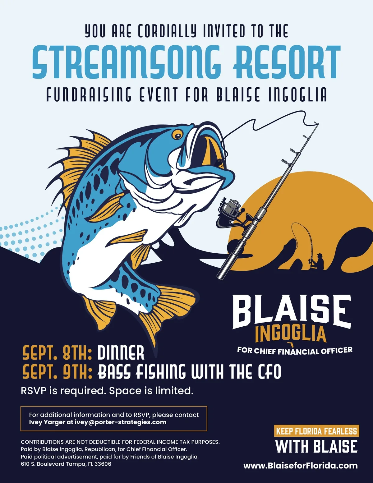 Blaise Ingoglia Streamsong Resort Fundraiser invitation