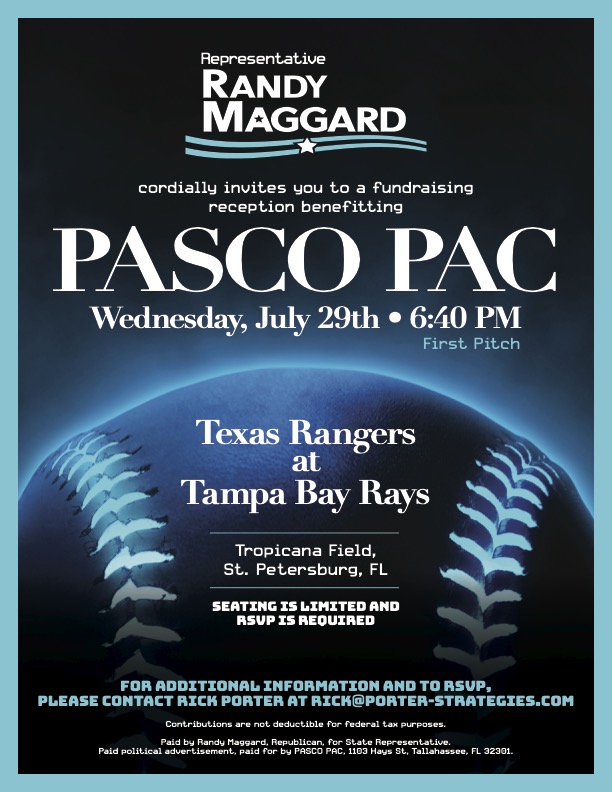 Rep. Randy Maggard Baseball Fundraiser invitation