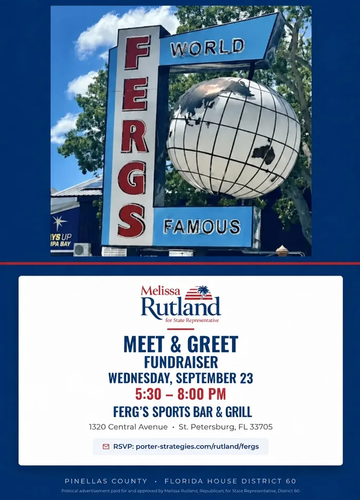 Meet & Greet Fundraiser at Ferg's Sports Bar & Grill flyer