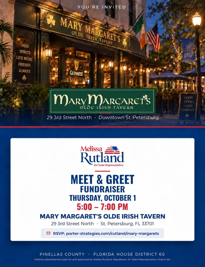 Meet & Greet Fundraiser at Mary Margaret's Olde Irish Tavern flyer