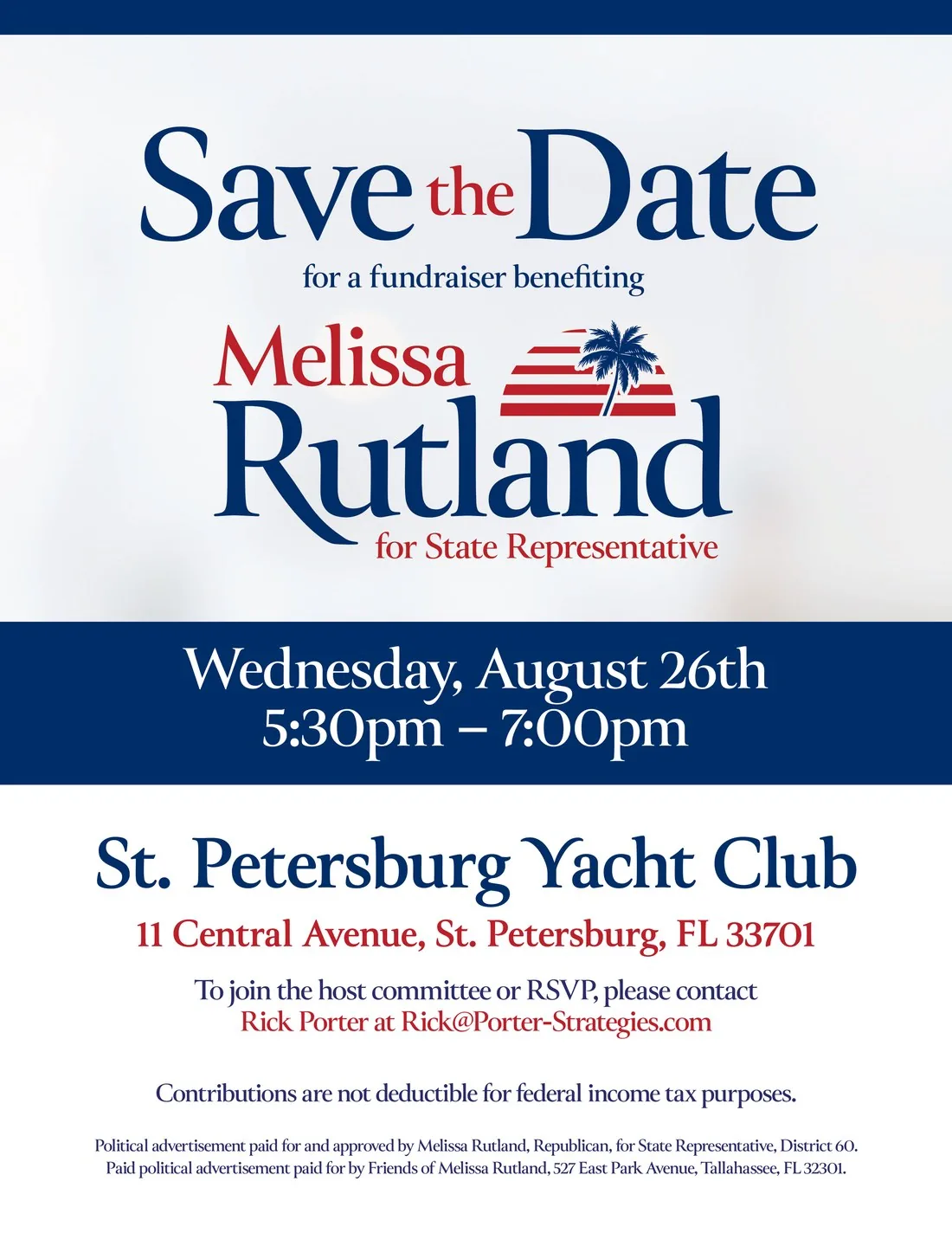 Melissa Rutland Campaign Kick Off Fundraiser invitation
