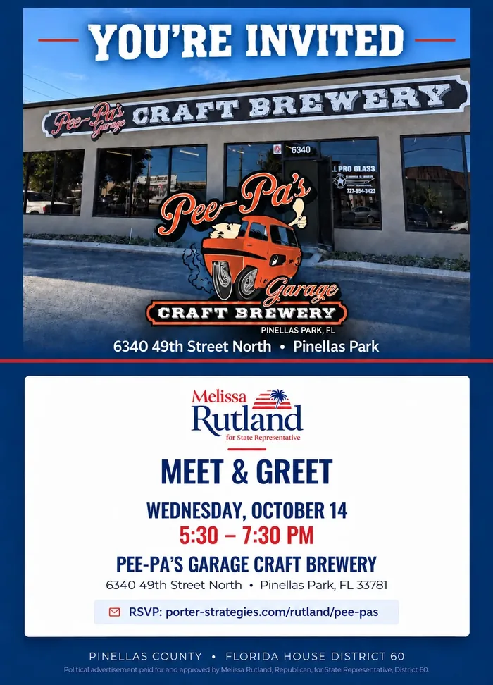 Meet & Greet at Pee-Pa's Garage Craft Brewery flyer